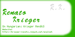 renato krieger business card