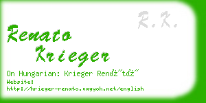 renato krieger business card